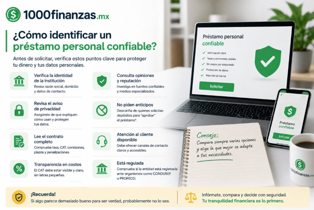 ¿Cómo identificar un préstamo personal confiable?