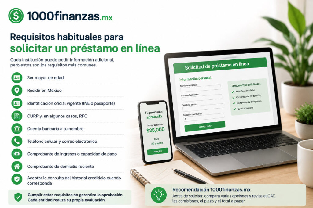 Requisitos habituales para solicitar un préstamo en línea